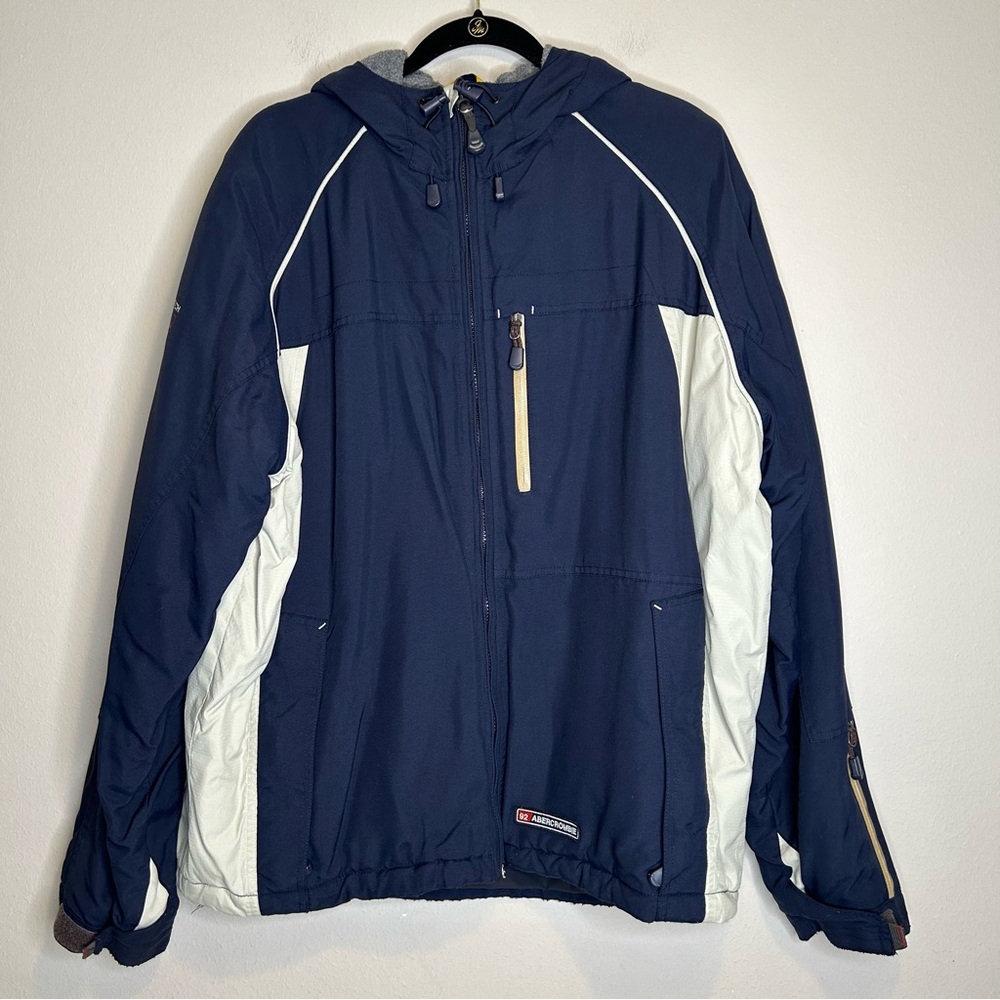 Vintage Abercrombie and Fitch‎ Insulated Ski Jacket Navy Blue Gray A/92 Size XL